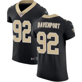 Nike New Orleans Saints #92 Marcus Davenport Black Team Color Mens Stitched NFL Vapor Untouchable Elite Jersey