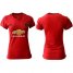 Womens Manchester United Blank Red Home Soccer Club Jersey