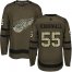 Adidas Detroit Red Wings #55 Niklas Kronwall Green Salute to Service Stitched NHL Jersey