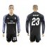 Real Madrid #23 Beckham Sec Away Long Sleeves Soccer Club Jersey