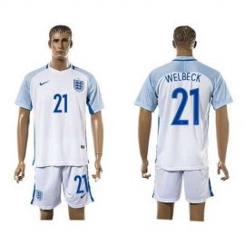 England #21 Welbeck Home Soccer Country Jersey
