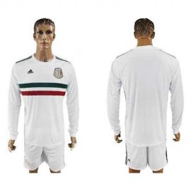 Mexico Blank Away Long Sleeves Soccer Country Jersey