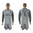 Paris Saint-Germain #1 Douchez Grey Goalkeeper Long Sleeves Soccer Club Jersey
