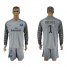 Paris Saint-Germain #1 Douchez Grey Goalkeeper Long Sleeves Soccer Club Jersey