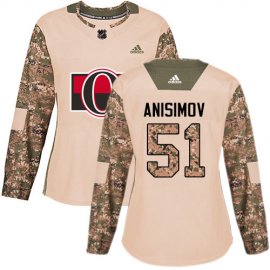 Adidas Ottawa Senators #51 Artem Anisimov Camo Authentic 2017 Veterans Day Womens Stitched NHL Jersey