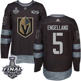 Adidas Vegas Golden Knights #5 Deryk Engelland Black 1917-2017 100th Anniversary 2018 Stanley Cup Final Stitched NHL Jersey