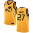 Mens Nike Utah Jazz #27 Rudy Gobert Yellow NBA Swingman Statement Edition Jersey