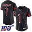 Nike Arizona Cardinals #1 Kyler Murray Black Womens Stitched NFL Limited Rush 100th Season Jersey