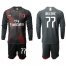 AC Milan #77 Halilovic Third Long Sleeves Soccer Club Jersey