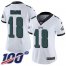 Nike Philadelphia Eagles #18 Jalen Reagor White Womens Stitched NFL 100th Season Vapor Untouchable Limited Jersey