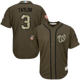 Washington Nationals #3 Michael Taylor Green Salute to Service Stitched Youth MLB Jersey