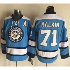 Pittsburgh Penguins #71 Evgeni Malkin Blue Alternate CCM Throwback Stitched NHL Jersey