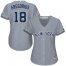New York Yankees #18 Didi Gregorius Grey Road Womens Stitched MLB Jersey