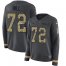 Nike Dallas Cowboys #72 Trysten Hill Anthracite Salute to Service Womens Stitched NFL Limited Therma Long Sleeve Jersey