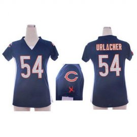 Nike Chicago Bears #54 Brian Urlacher Navy Blue Team Color Draft Him Name & Number Top Womens Stitched NFL Elite Jersey