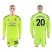 Manchester United #20 S.Romero Shiny Green Goalkeeper Long Sleeves Soccer Club Jersey