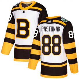 Adidas Boston Bruins #88 David Pastrnak White Authentic 2019 Winter Classic Youth Stitched NHL Jersey