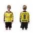 Dortmund #8 Gundogan Home Long Sleeves Kid Soccer Club Jersey