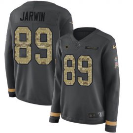 Nike Dallas Cowboys #89 Blake Jarwin Anthracite Salute to Service Womens Stitched NFL Limited Therma Long Sleeve Jersey