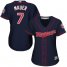 Minnesota Twins #7 Joe Mauer Navy Blue Alternate Womens Stitched MLB Jersey