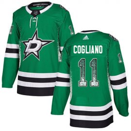 Adidas Dallas Stars #11 Andrew Cogliano Green Home Authentic Drift Fashion Stitched NHL Jersey