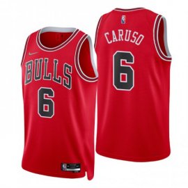 Nike Chicago Bulls #6 Alex Caruso Red Mens 2021-22 NBA 75th Anniversary Diamond Swingman Jersey – Icon Edition Mens