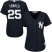 New York Yankees #25 Gleyber Torres Navy Blue Alternate Womens Stitched MLB Jersey