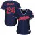 Cleveland Indians #24 Andrew Miller Navy Blue Womens Alternate Stitched MLB Jersey