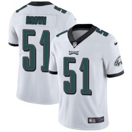 Nike Philadelphia Eagles #51 Zach Brown White Mens Stitched NFL Vapor Untouchable Limited Jersey