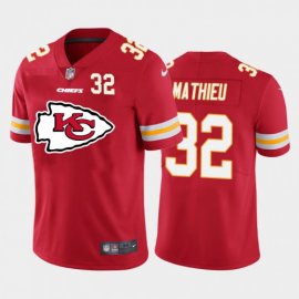 Kansas City Chiefs #32 Tyrann Mathieu Red Mens Nike Big Team Logo Player Vapor Limited NFL Jersey