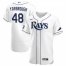 Tampa Bay Rays #48 Ryan Yarbrough Mens Nike White Home 2020 World Series Bound Authentic Player MLB Jersey