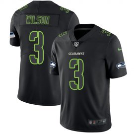 Nike Seattle Seahawks #3 Russell Wilson Black Mens Stitched NFL Limited Rush Impact Jersey