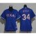 Texas Rangers #34 Nolan Ryan Blue Alternate Womens Stitched MLB Jersey