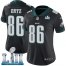 Nike Philadelphia Eagles #86 Zach Ertz Black Alternate Super Bowl LII Womens Stitched NFL Vapor Untouchable Limited Jersey