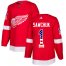 Adidas Detroit Red Wings #1 Terry Sawchuk Red Home Authentic USA Flag Stitched NHL Jersey