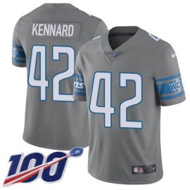 Nike Detroit Lions #42 Devon Kennard Gray Mens Stitched NFL Limited Rush 100th Season Jersey