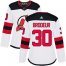 Adidas New Jersey Devils #30 Martin Brodeur White Road Authentic Womens Stitched NHL Jersey