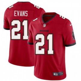 Tampa Bay Buccaneers #21 Justin Evans Mens Nike Red Vapor Limited Jersey