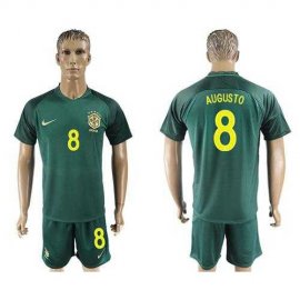 Brazil #8 Augusto Away Soccer Country Jersey
