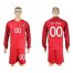Portugal Personalized Home Long Sleeve Soccer Country Jersey