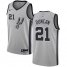 Mens Nike San Antonio Spurs #21 Tim Duncan Silver NBA Swingman Statement Edition Jersey