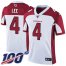 Nike Arizona Cardinals #4 Andy Lee White Mens Stitched NFL 100th Season Vapor Limited Jersey