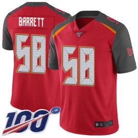 Nike Tampa Bay Buccaneers #58 Shaquil Barrett Red Team Color Youth Stitched NFL 100th Season Vapor Limited Jersey