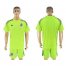 Mexico Blank Shiny Green Goalkeeper Soccer Country Jersey