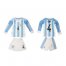 Argentina #4 Gino Home Long Sleeves Kid Soccer Country Jersey