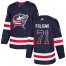 Adidas Columbus Blue Jackets #71 Nick Foligno Navy Blue Home Authentic Drift Fashion Stitched NHL Jersey