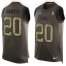 Nike Detroit Lions #20 Barry Sanders Green Mens Stitched NFL Limited Salute To Service Tank Top Jersey