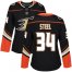Adidas Anaheim Ducks #34 Sam Steel Black Home Authentic Womens Stitched NHL Jersey