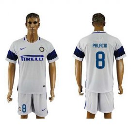 Inter Milan #8 Palacio White Away Soccer Club Jersey