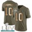 Nike San Francisco 49ers #10 Jimmy Garoppolo Olive/Gold Super Bowl LIV 2020 Mens Stitched NFL Limited 2017 Salute To Service Jersey